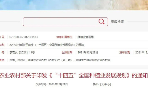 《“十四五”全国种植业发展规划》：到2025年，茶园面积稳定在4000万亩以上，产量300万吨