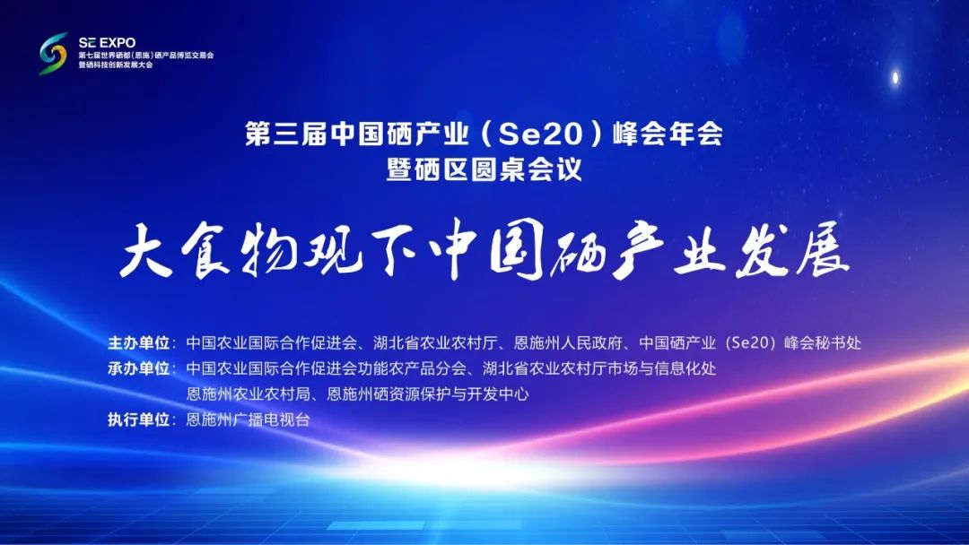 第三届中国硒产业（Se20）峰会年会暨硒区圆桌会议