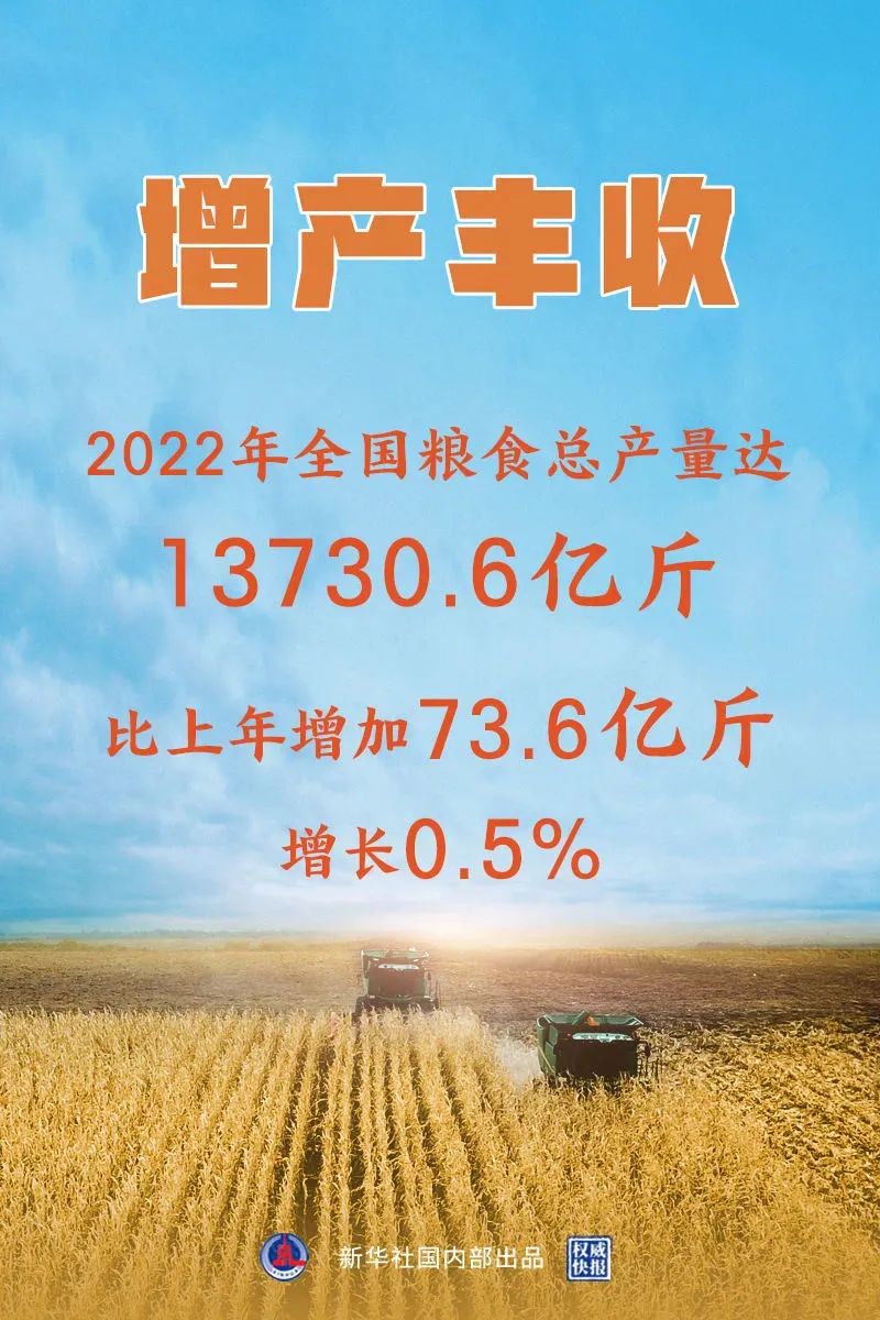 13731亿斤！我国粮食产量再创新高