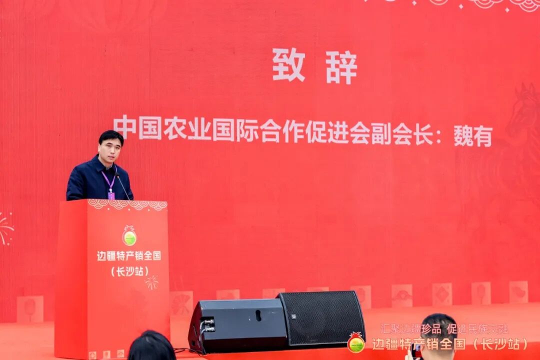 我会组织会员企业参加“边疆特产销全国（长沙站）”，魏有副会长出席开幕式并致辞